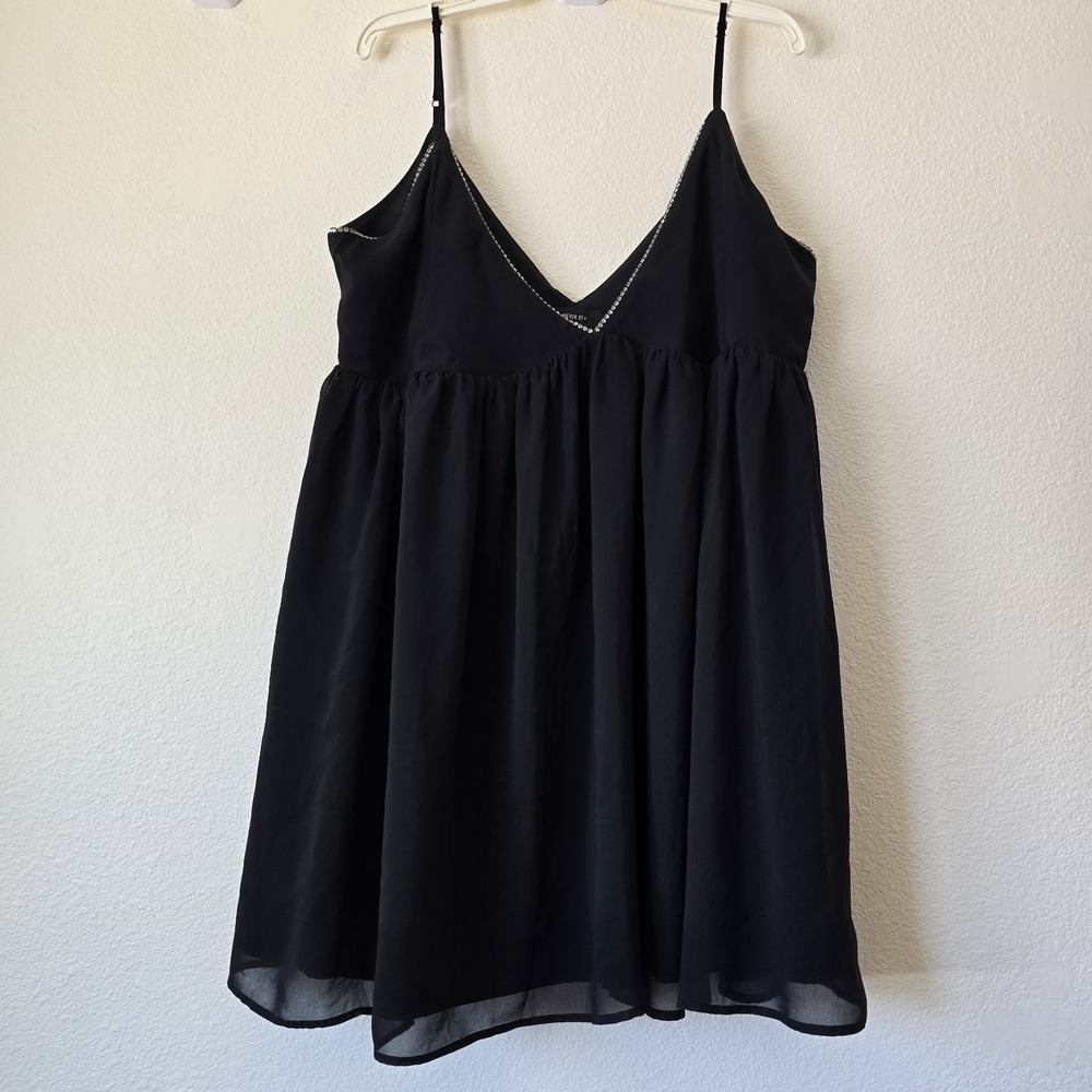 Forever21 Women Plus 0XL Chiffon Babydoll Slipβ Dress Glam Going Out Goth Grunge